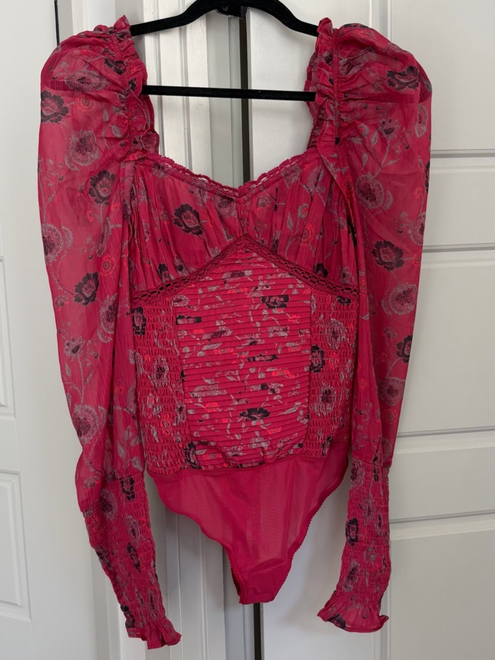 Free People “Brunch Date” Floral Bodysuit